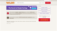 Desktop Screenshot of dictionary-spanish-english.com